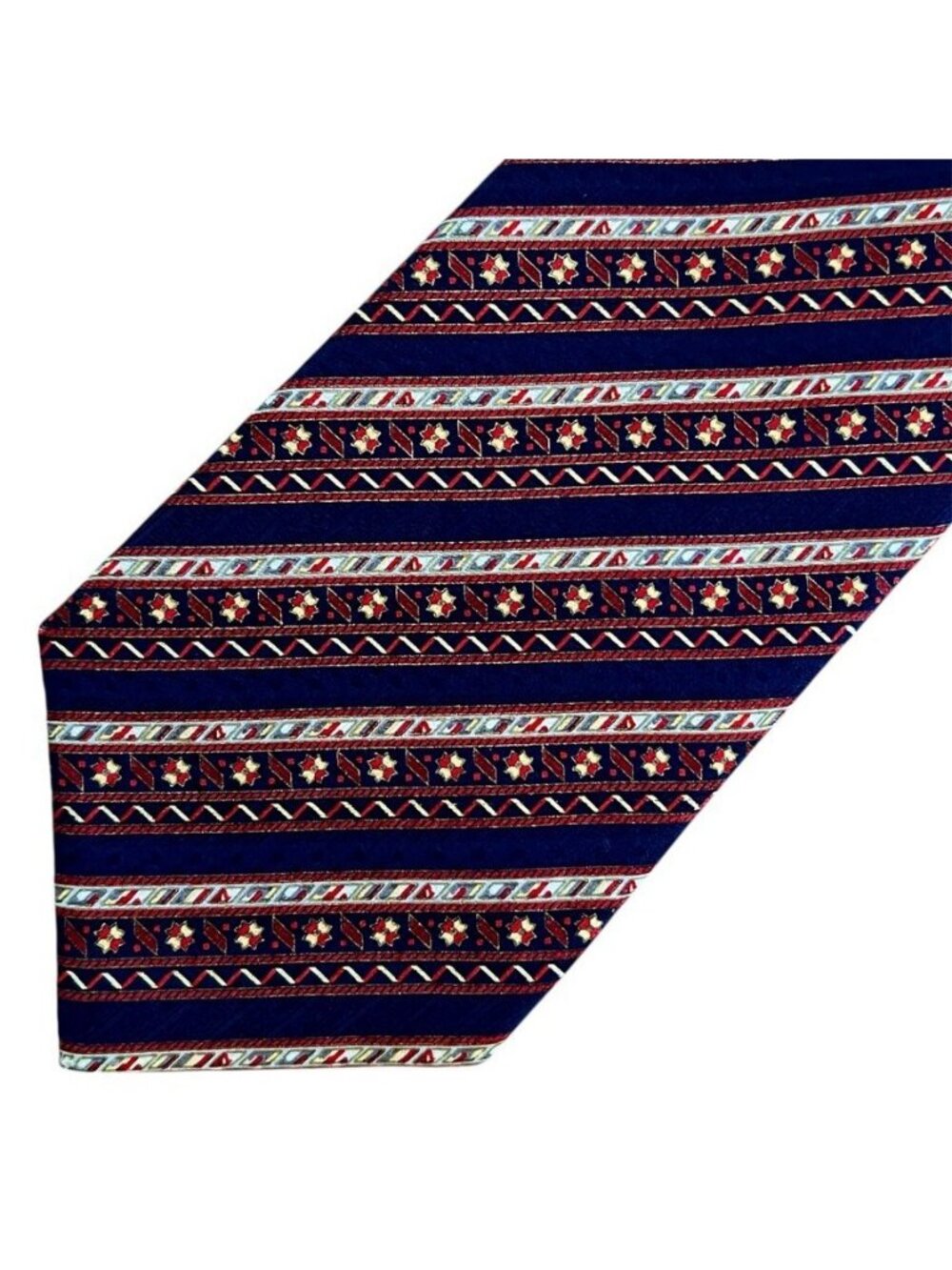 Stefano Ricci Blue Red Regimental Striped Men's Long Silk Tie
